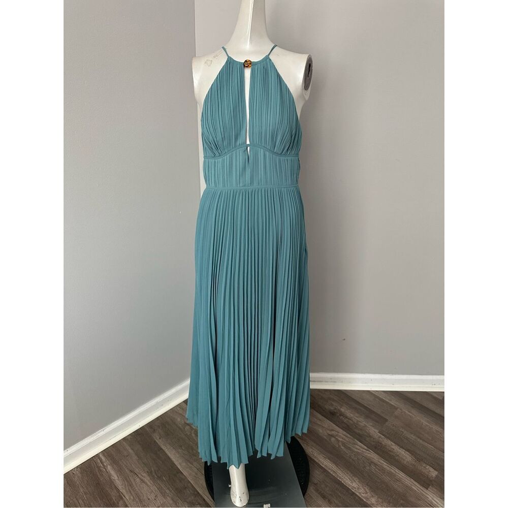 SIMKHAI Carli Plisse Midi Dress US 4 $595 - Picture 10 of 11
